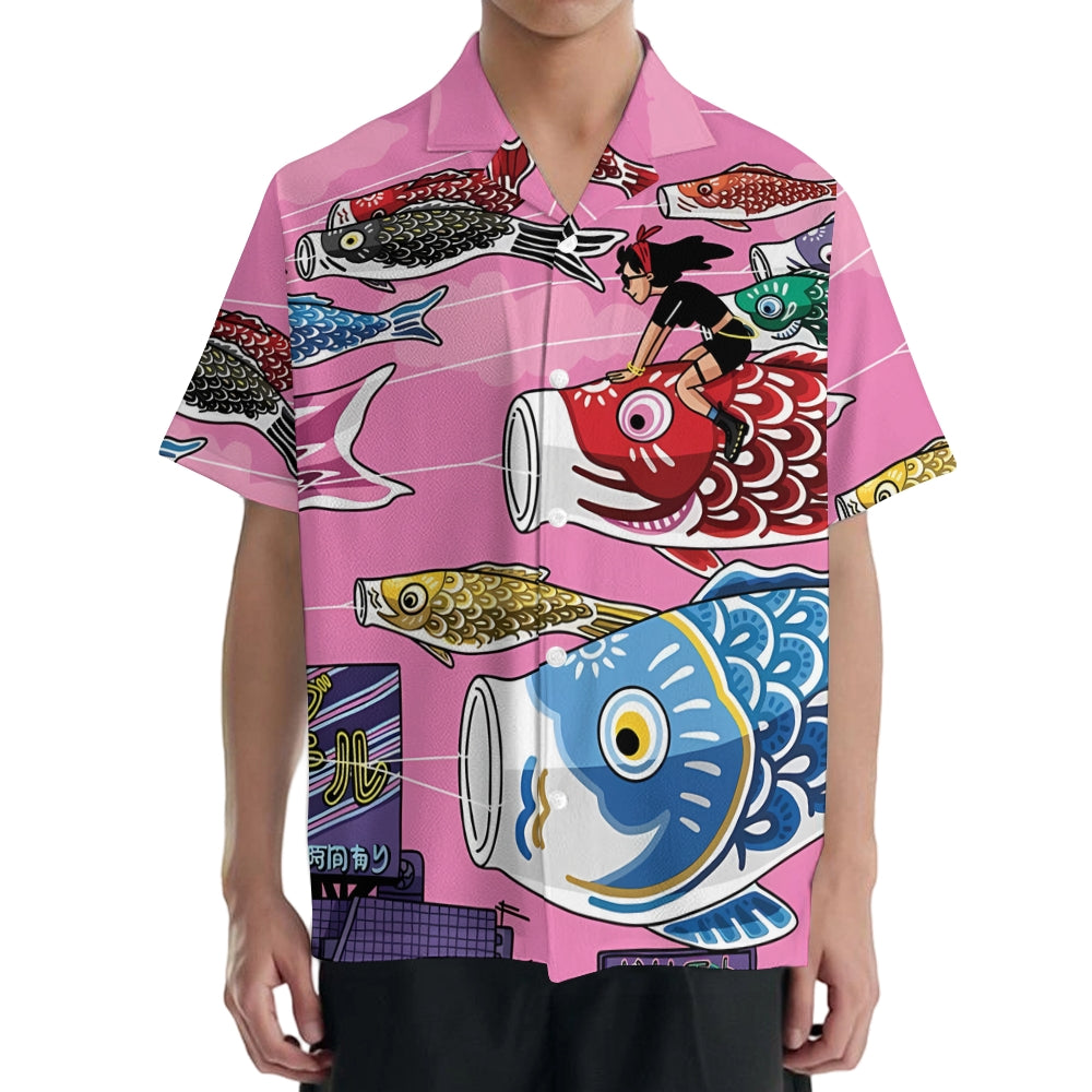Koi Japanese Style Camp Shirt
