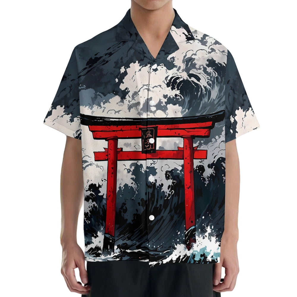 Torii Gate Japanese Style Camp Shirt