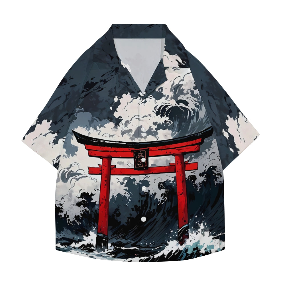 Torii Gate Japanese Style Camp Shirt
