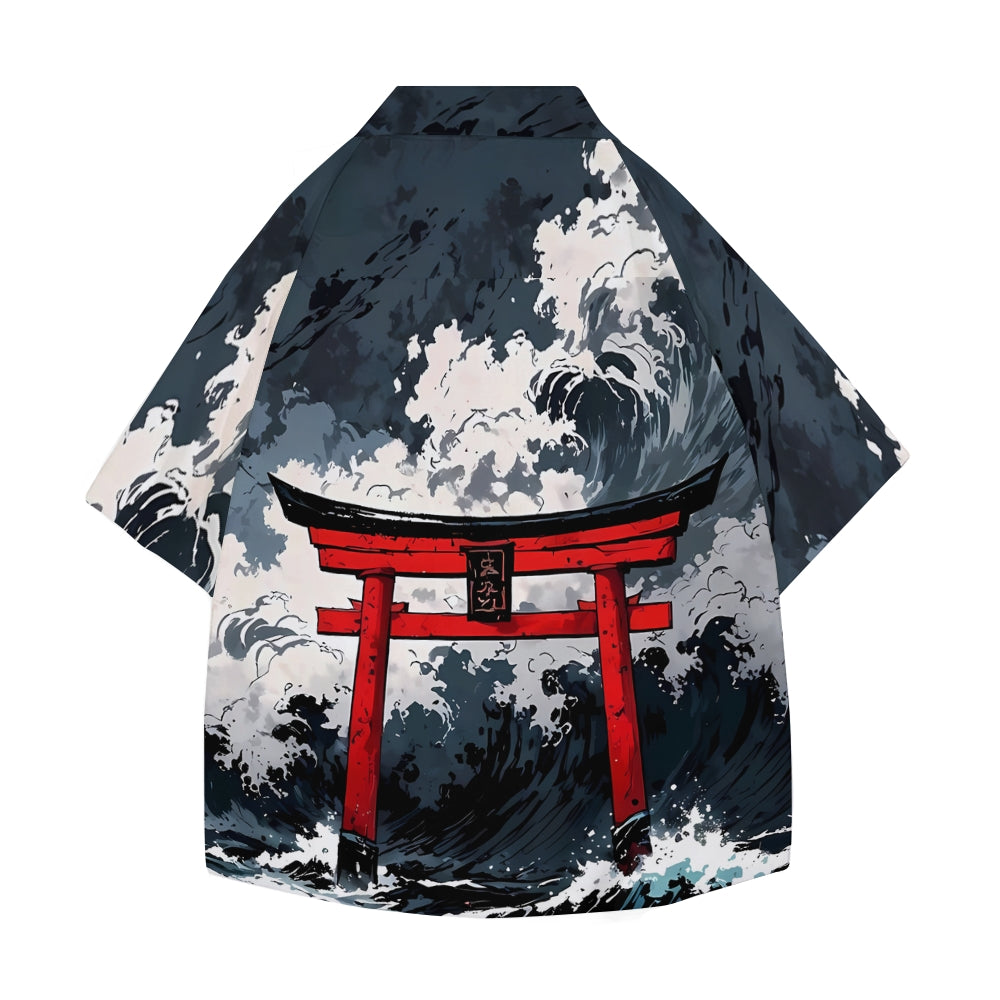 Torii Gate Japanese Style Camp Shirt