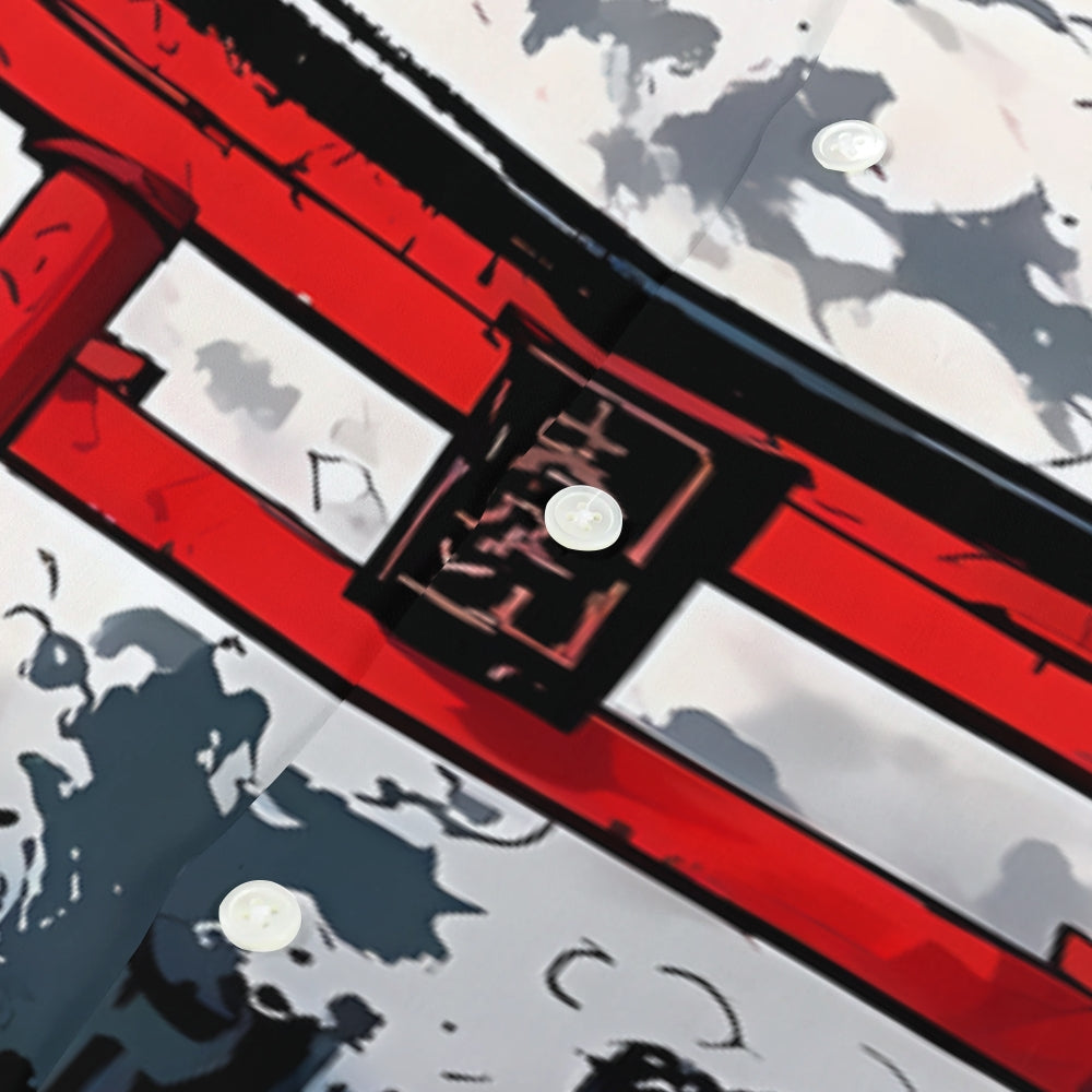 Torii Gate Japanese Style Camp Shirt