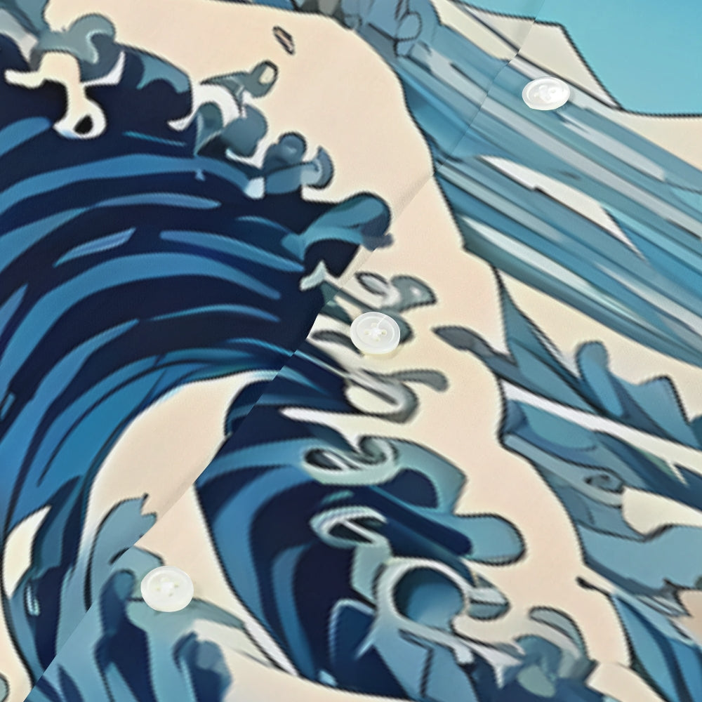 Great Wave Japanese Style Camp Shirt