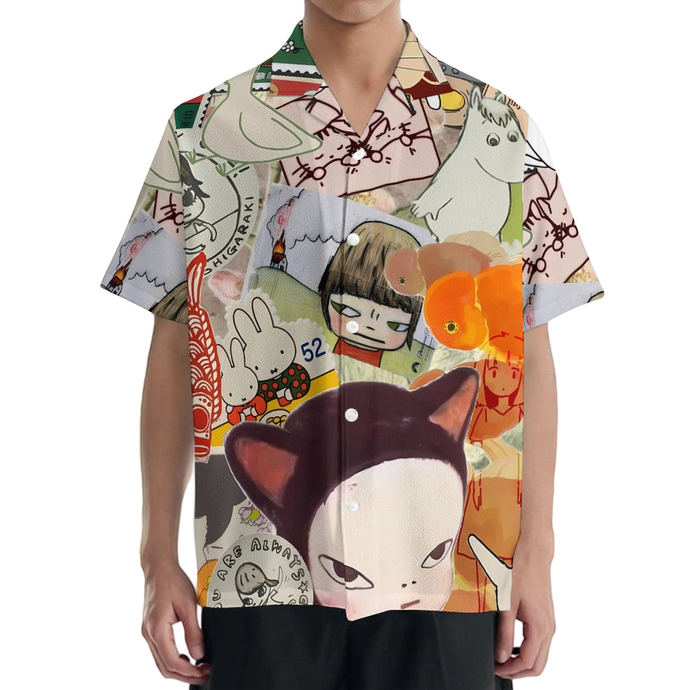 Yoshitomo Nara Japanese Style Camp Shirt