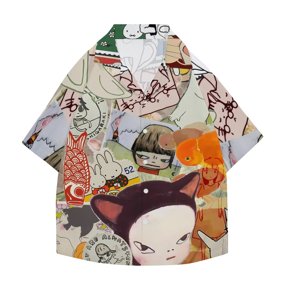Yoshitomo Nara Japanese Style Camp Shirt