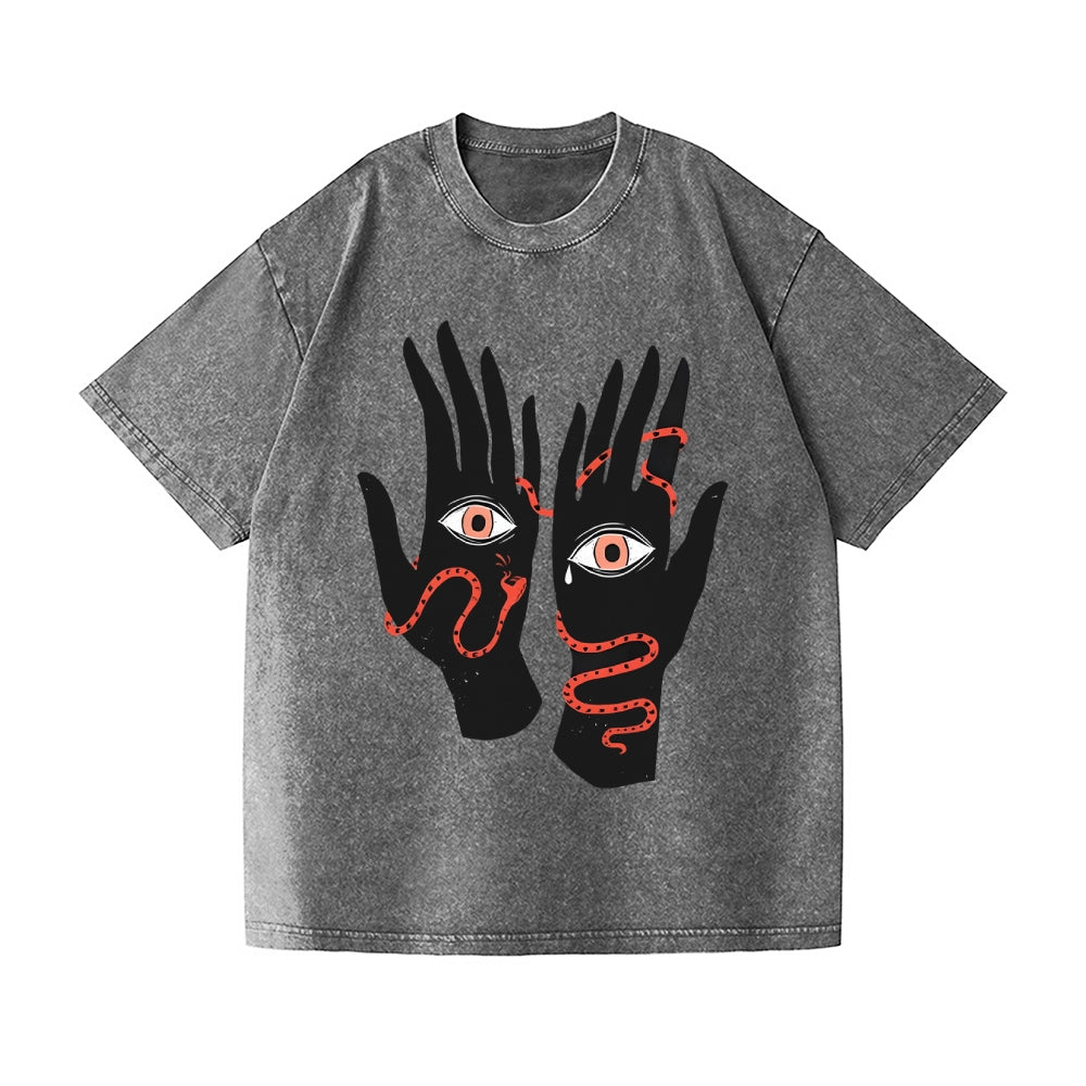 The Eyes Will Not Deceive You Vintage Wash Japanese Design T-Shirt