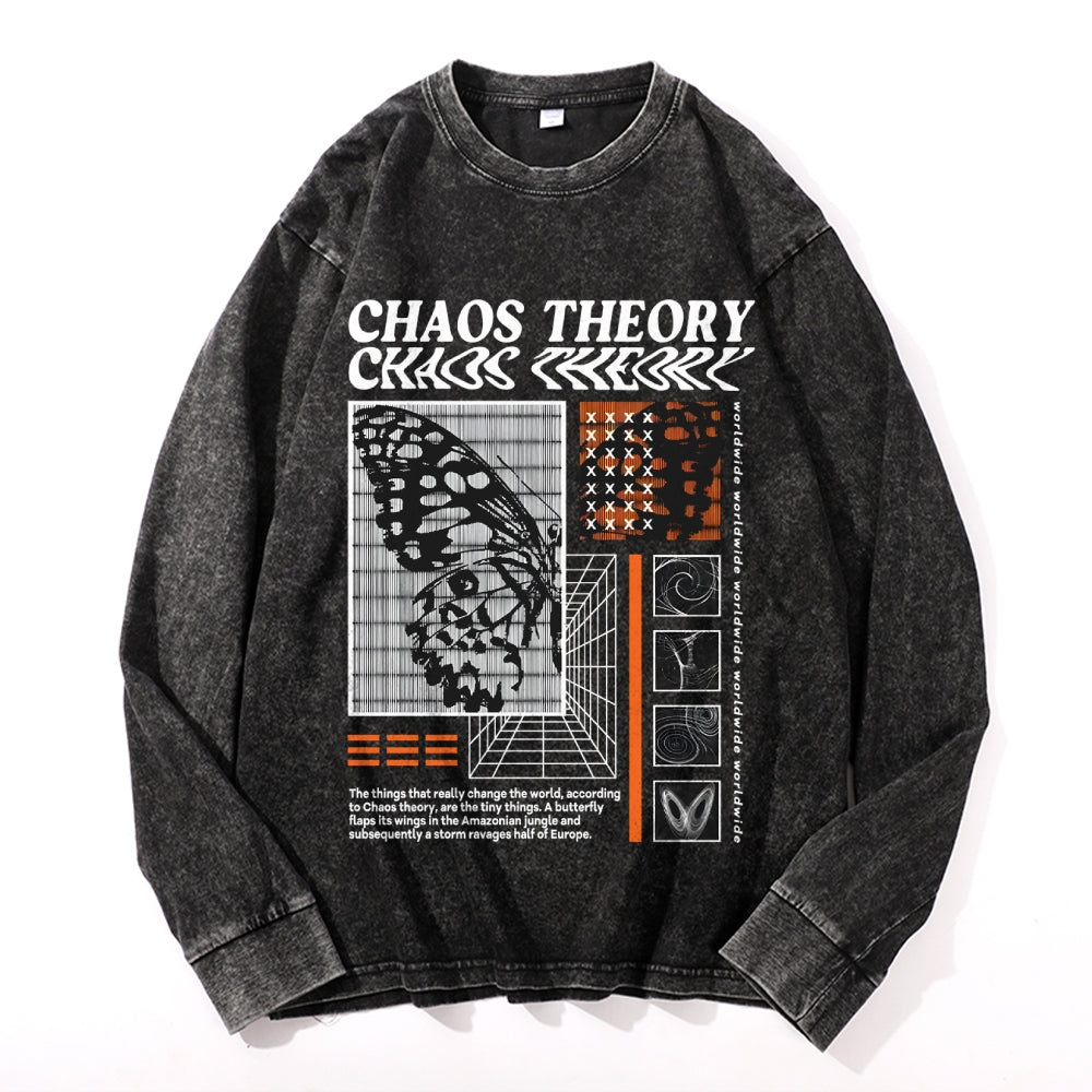 Vintage Cotton Wash Crewneck Long-Sleeve T-Shirt