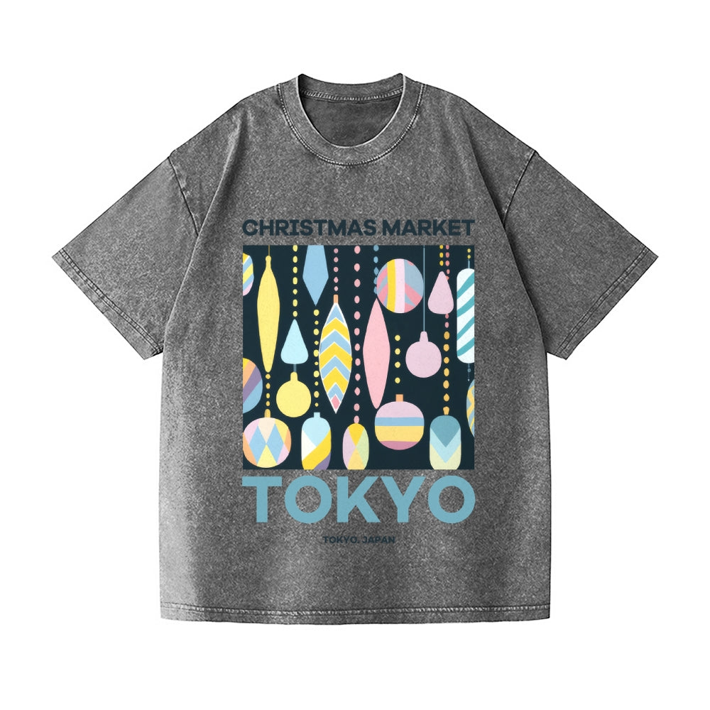 Tokyo Christmas Market Vintage Wash Japanese Design T-Shirt