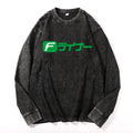 F Line Vintage Cotton Wash Crewneck Long-Sleeve T-Shirt