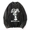 MF Doom Vintage Cotton Wash Crewneck Long-Sleeve T-Shirt