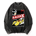 Speed Racer X Vintage Cotton Wash Crewneck Long-Sleeve T-Shirt