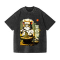 Ramen Cat Vintage Wash Japanese Design T-Shirt