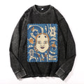 Noumen Vintage Cotton Wash Crewneck Long-Sleeve T-Shirt