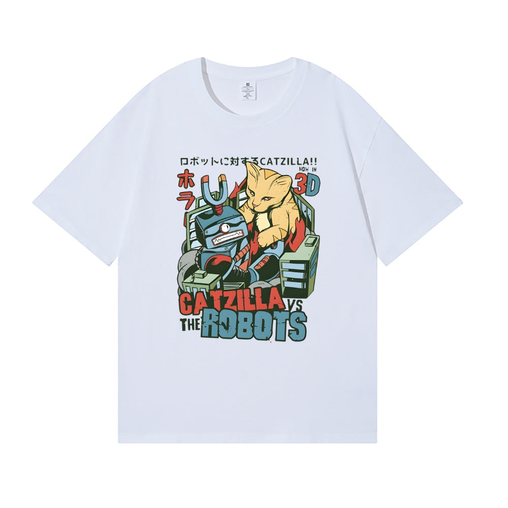 Catzilla Robots Japanese Style Classic Tee