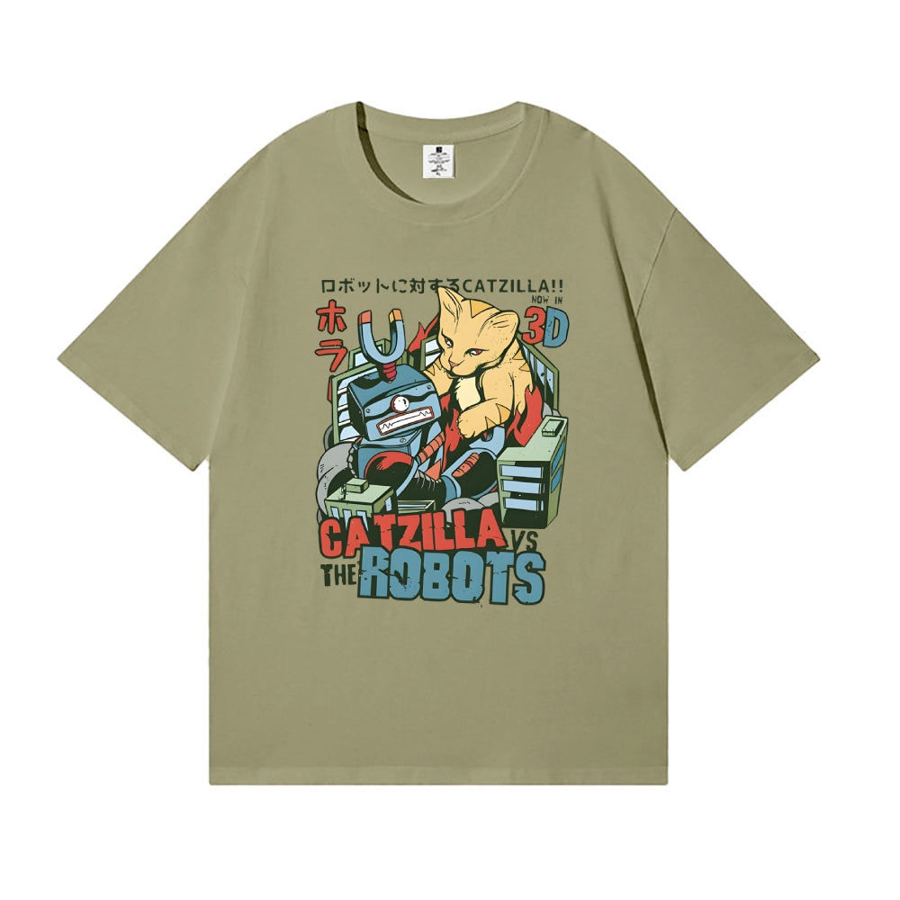 Catzilla Robots Japanese Style Classic Tee