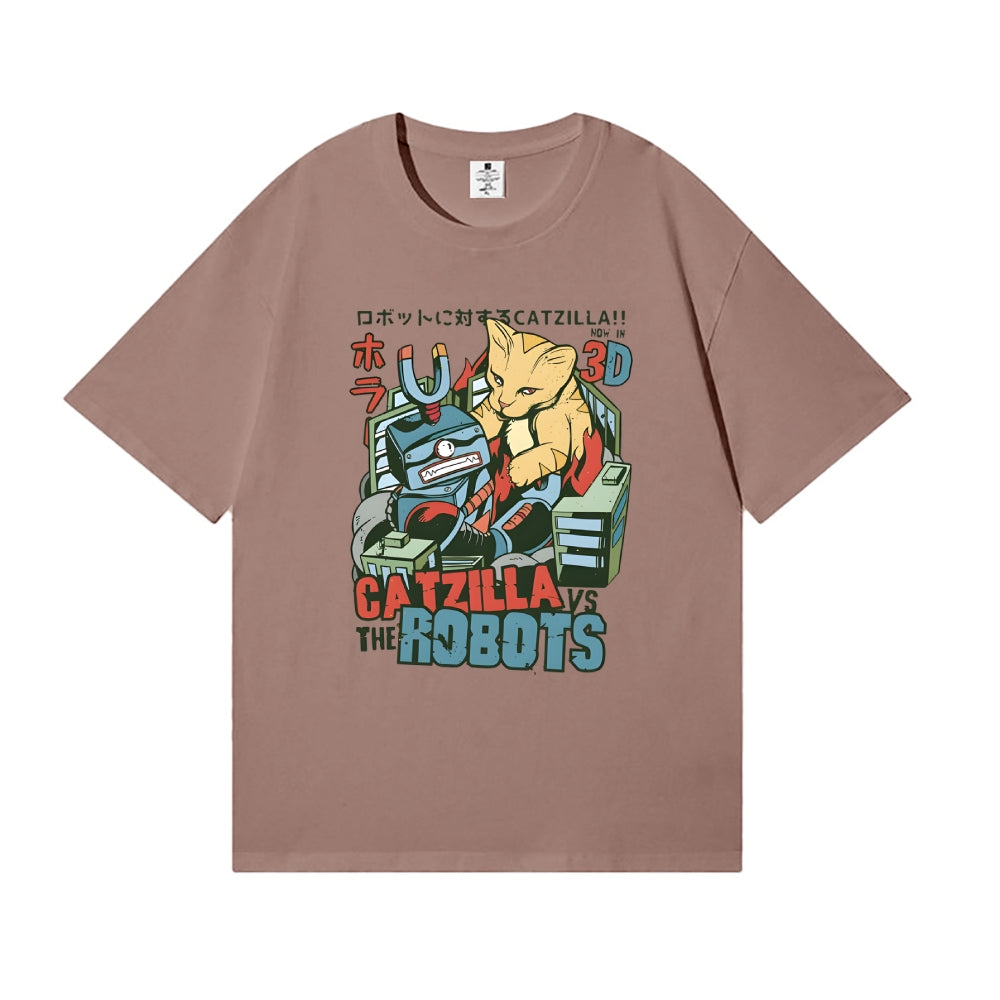 Catzilla Robots Japanese Style Classic Tee