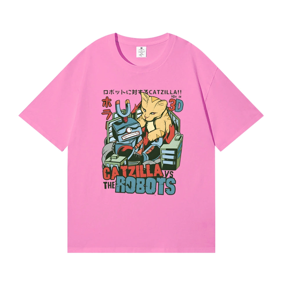Catzilla Robots Japanese Style Classic Tee