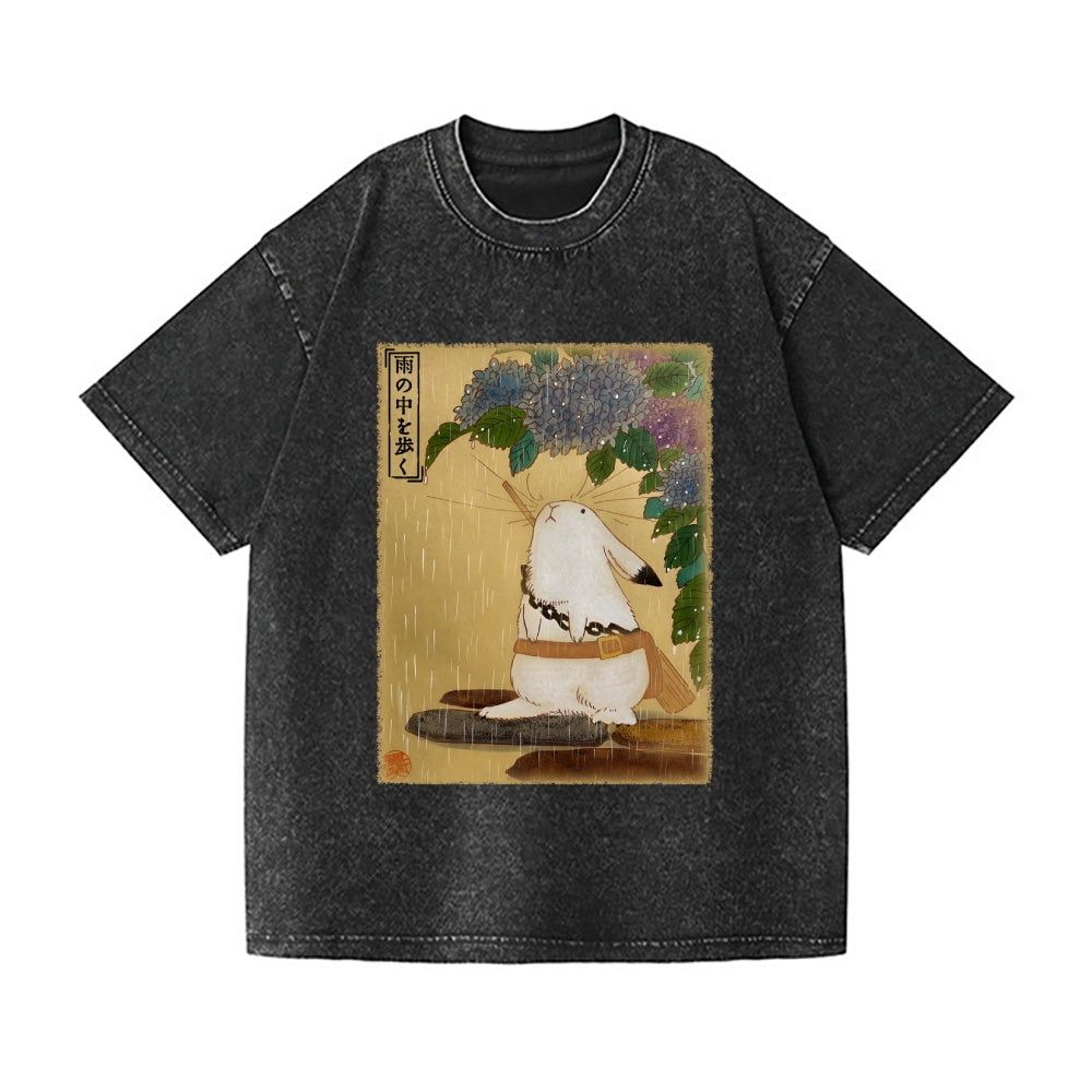 Rabbit Ronin Vintage Wash Japanese Design T-Shirt