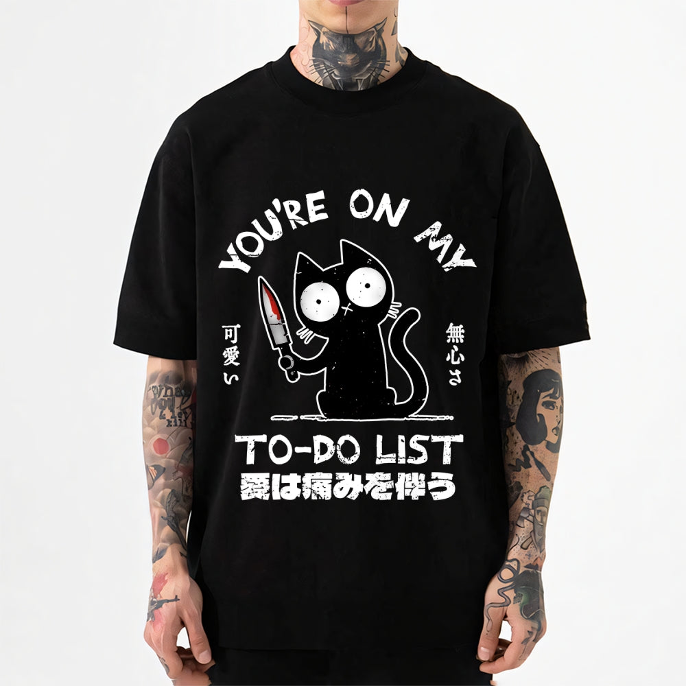 Black Cat Japanese Style Classic Tee