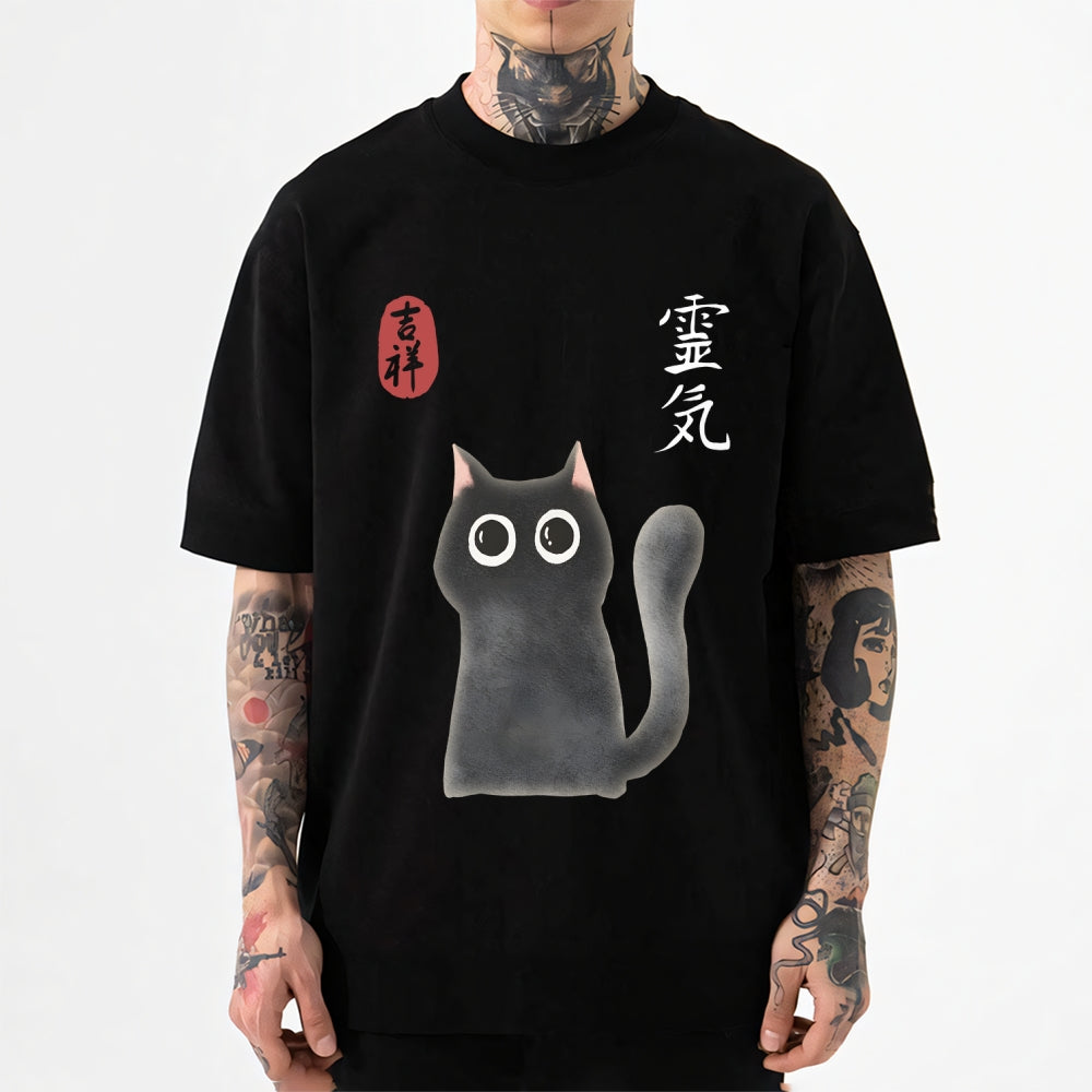 Black Cat Japanese Style Classic Tee