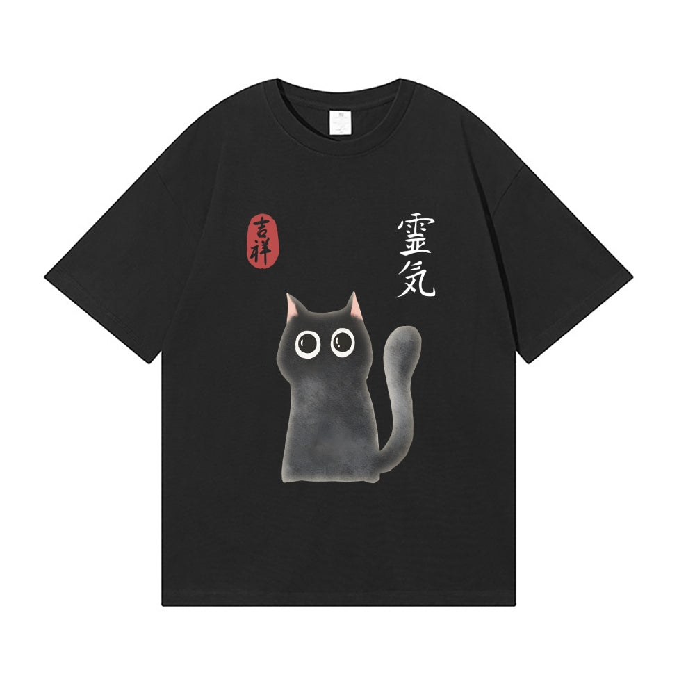 Black Cat Japanese Style Classic Tee