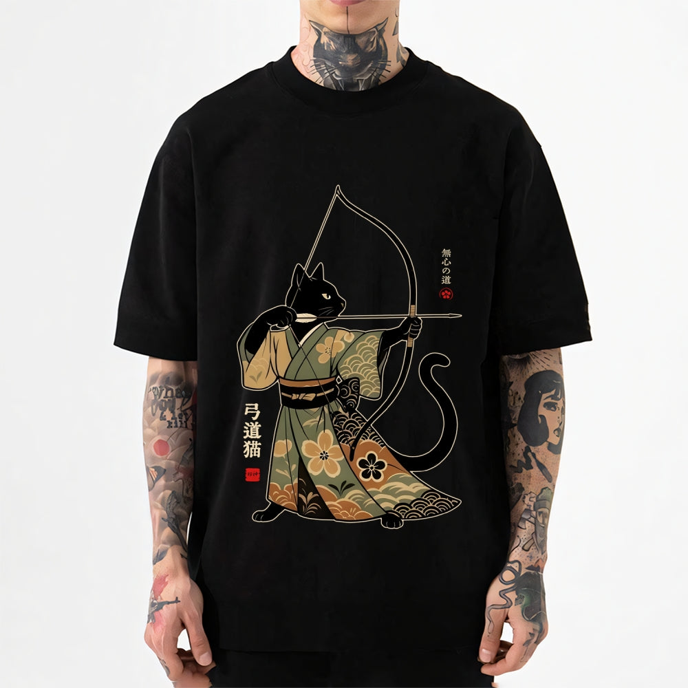 Archer Cat Japanese Style Classic Tee