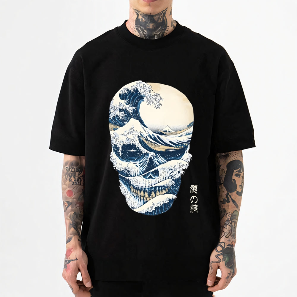 The Great Wave off Skull Japanese Style Classic Tee