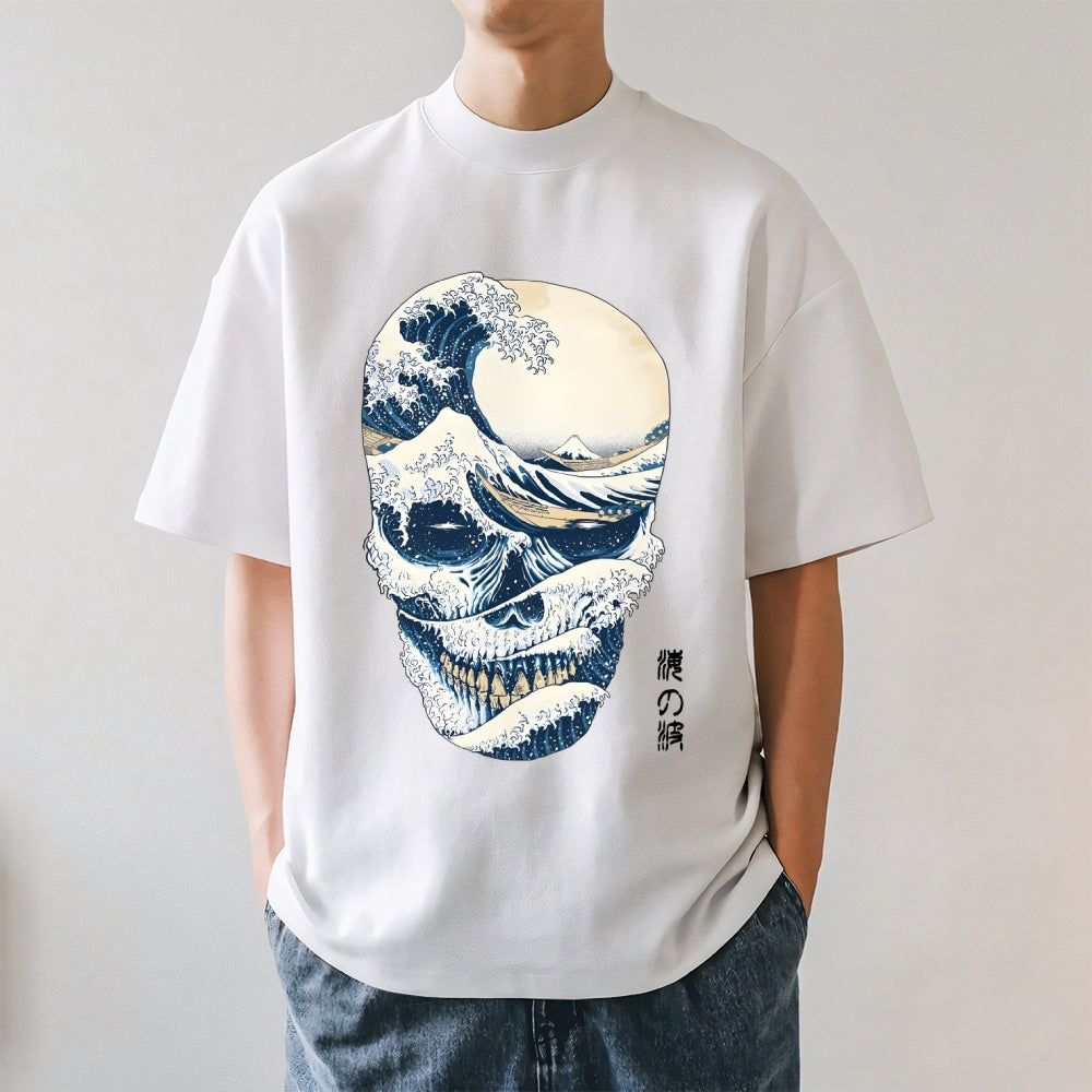 The Great Wave off Skull Japanese Style Classic Tee