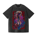 Tokyo Tiger Flame Vintage Wash Japanese Design T-Shirt