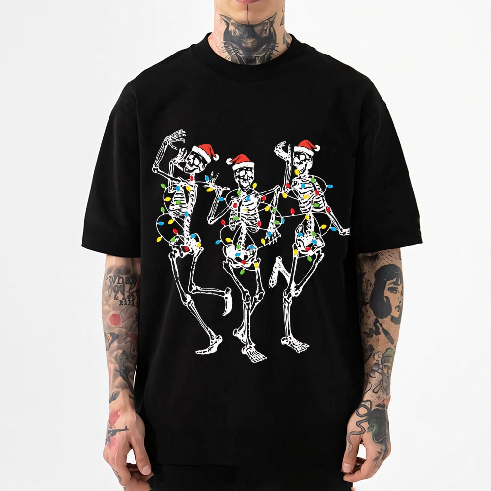Skeletons Celebrate Christmas Japanese Style Classic Tee