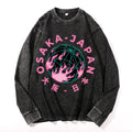 Osaka Vintage Cotton Wash Crewneck Long-Sleeve T-Shirt