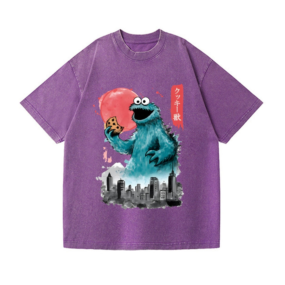 Cookie Kaiju Vintage Wash Japanese Design T-Shirt