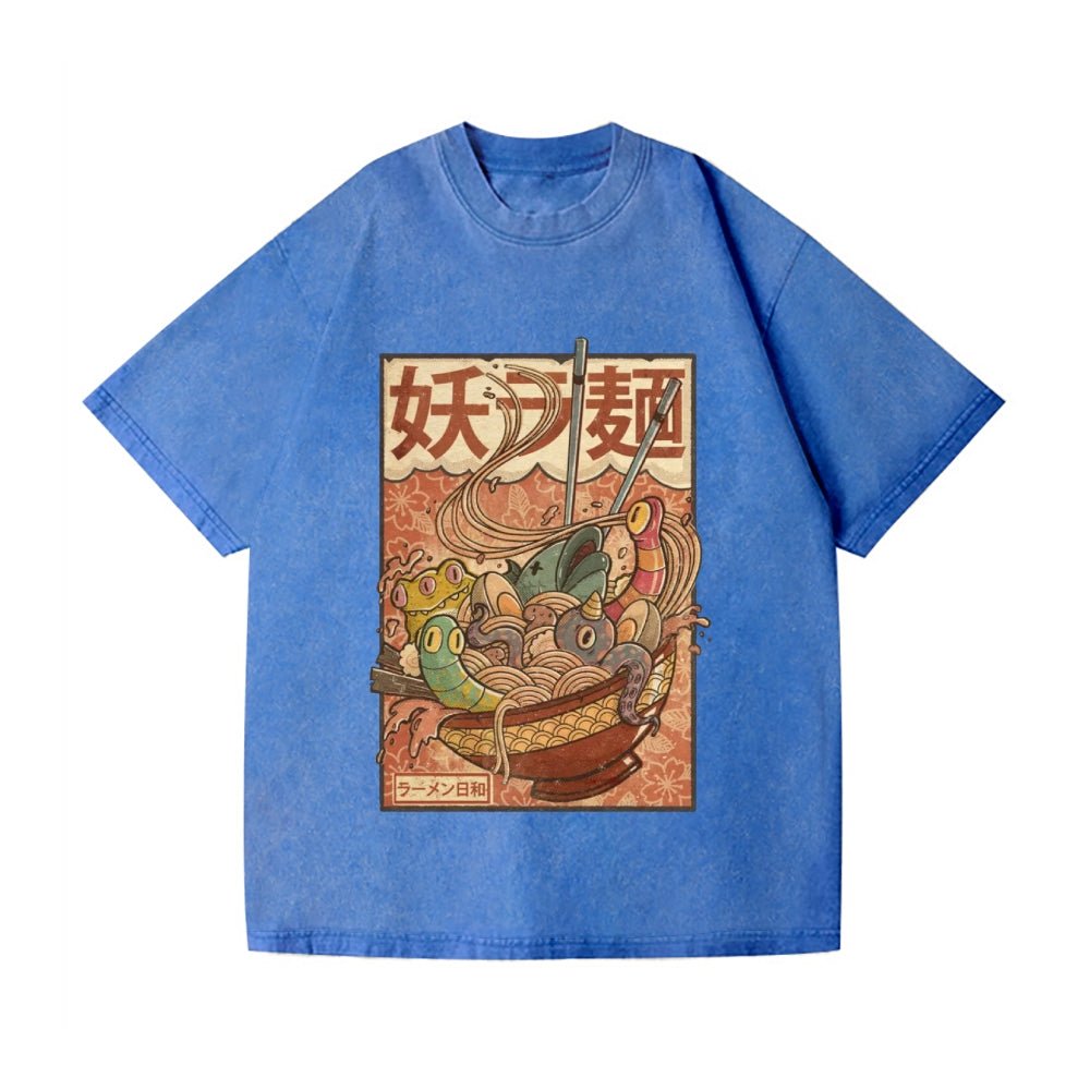 Kaiju Ramen Vintage Wash Japanese Design T-Shirt
