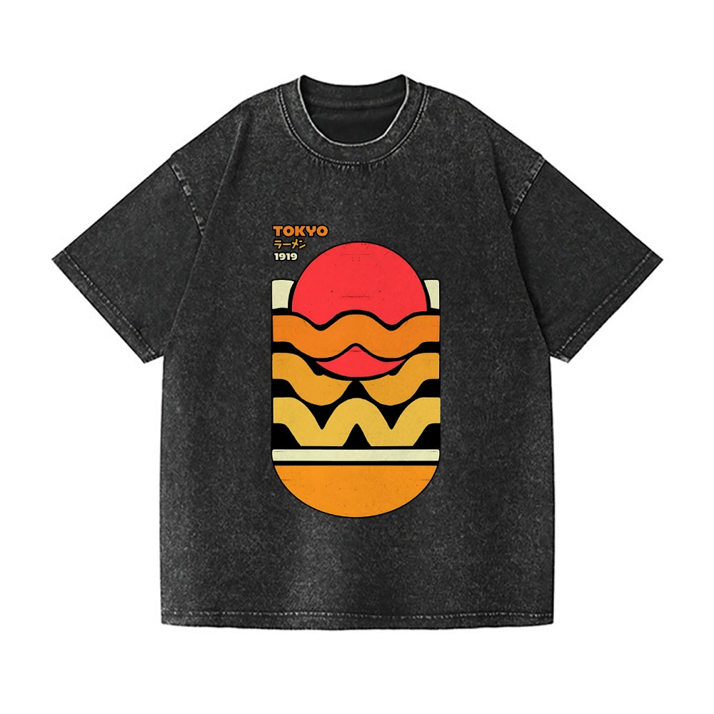 Bauhaus Ramen Vintage Wash Japanese Design T-Shirt