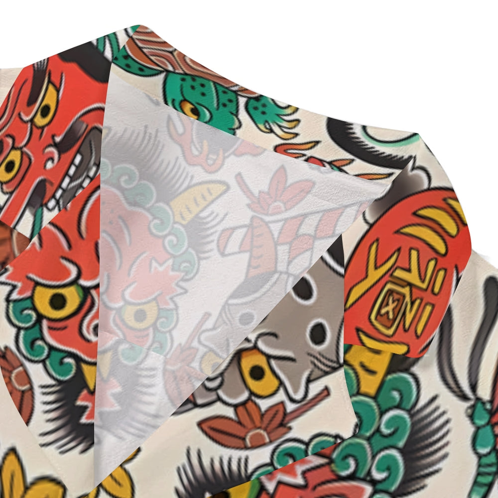 Yokai Tattoo Japanese Style Camp Shirt
