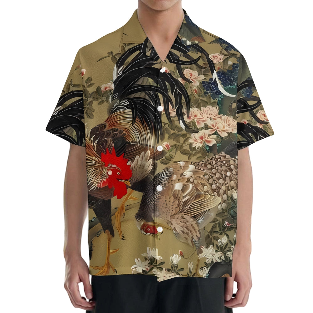 Rooster Japanese Style Camp Shirt