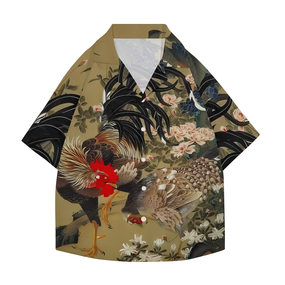 Rooster Japanese Style Camp Shirt