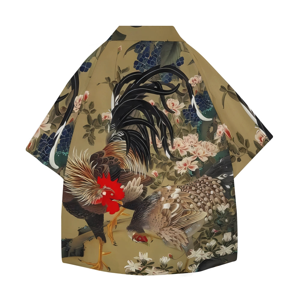 Rooster Japanese Style Camp Shirt