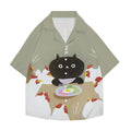 Cat Chicken Japanese Style Camp Shirt