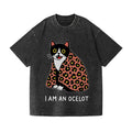 Tiger Ocelot Vintage Wash Japanese Design T-Shirt