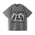 Tiger And Cat Sacrificial Ceremony Vintage Wash Japanese Design T-Shirt