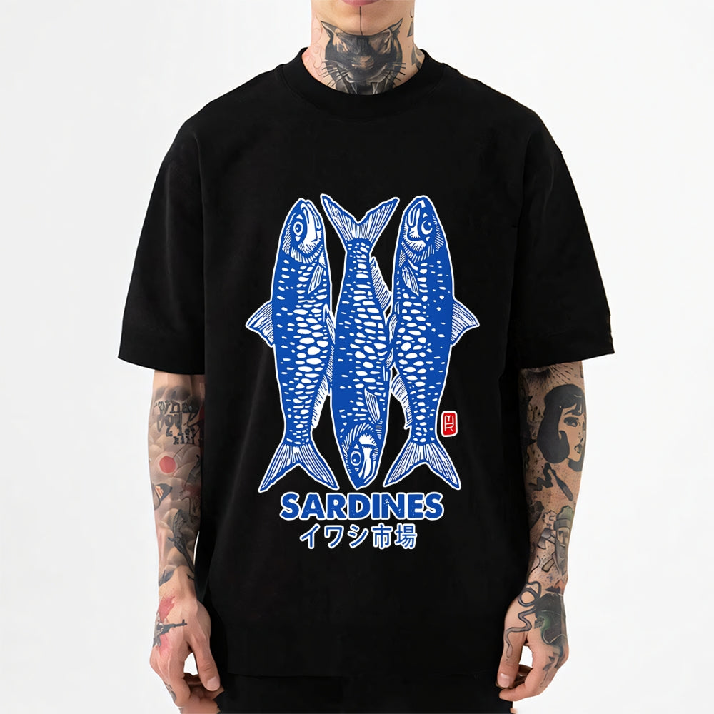 Sardines Fish Japanese Style Classic Tee