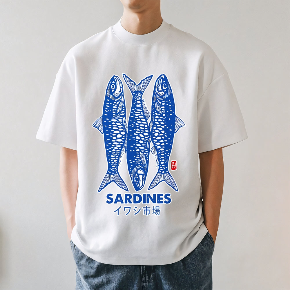 Sardines Fish Japanese Style Classic Tee