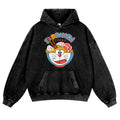 Cat Ramen Vintage Washed Thick Cotton Hoodie