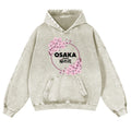 Osaka Sakura Vintage Washed Thick Cotton Hoodie