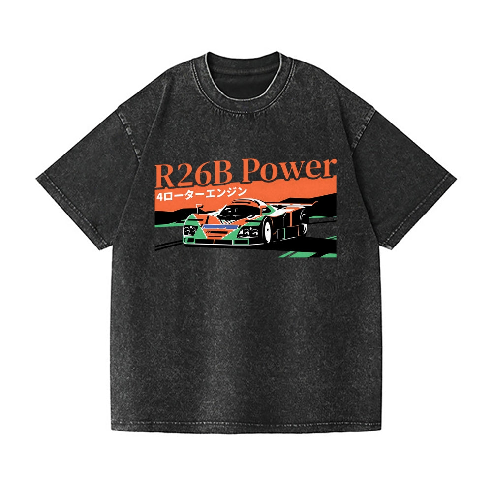 R26B Car Vintage Wash Japanese Design T-Shirt