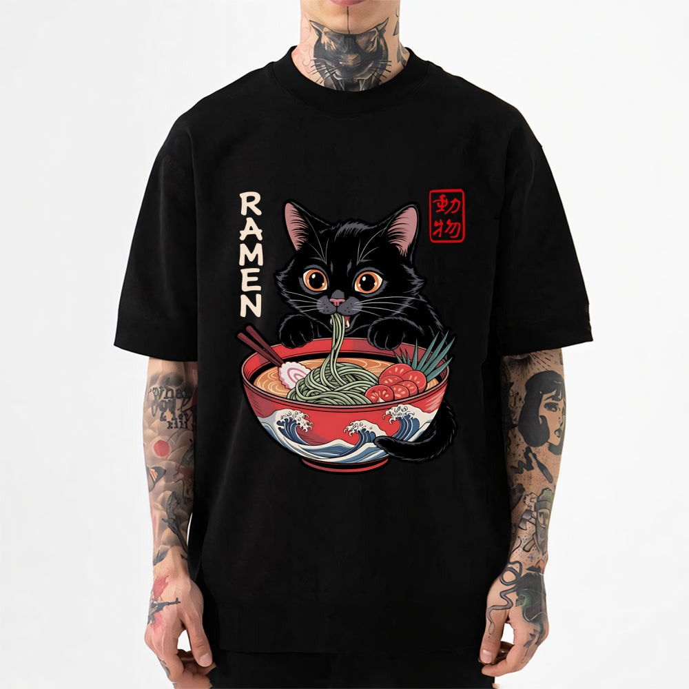 Cat Ramen Japanese Style Classic Tee