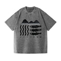 Fish Vintage Wash Japanese Design T-Shirt