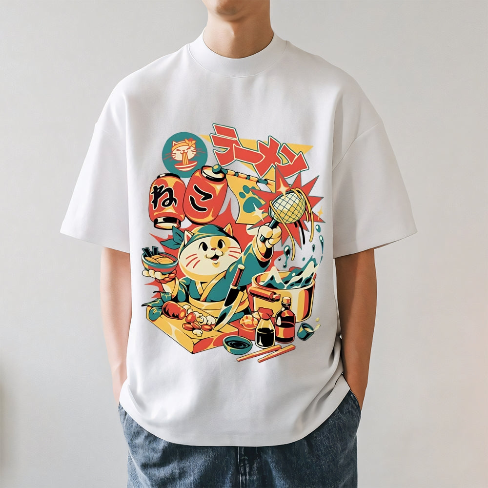 Cat Ramen Japanese Style Classic Tee
