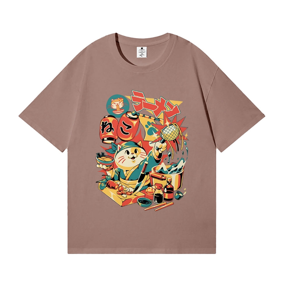 Cat Ramen Japanese Style Classic Tee