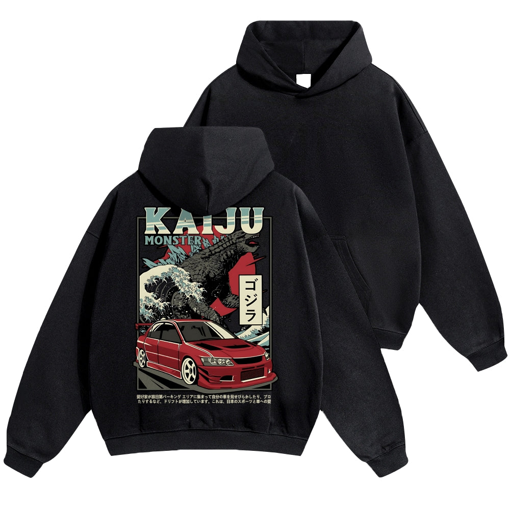 Kaiju Car Vintage Cotton Hoodie